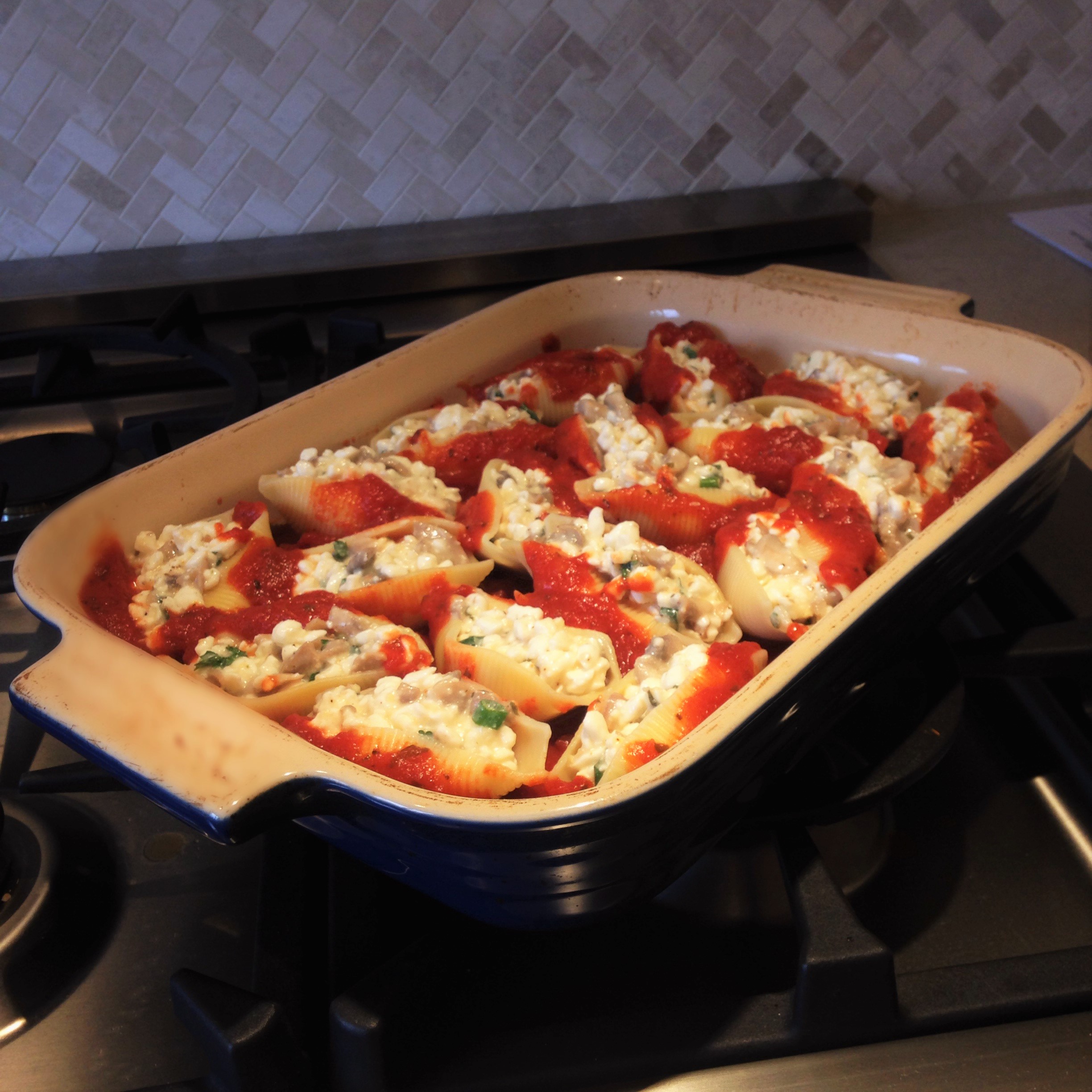 Stuffed Shells With Mushrooms Cottage Cheese Easy Peasy Eats