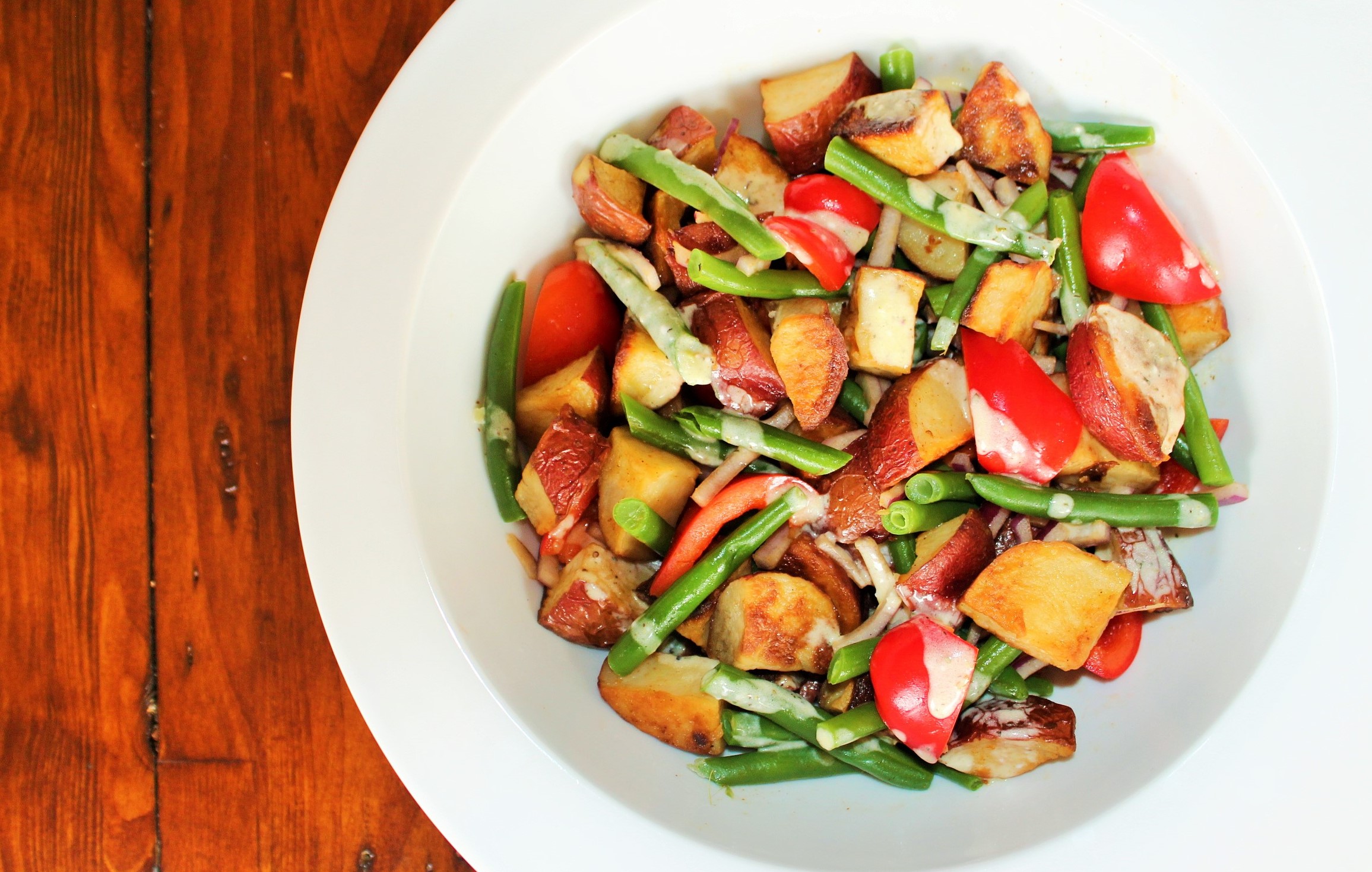 Roasted Potato Salad with Green Beans & Peppers