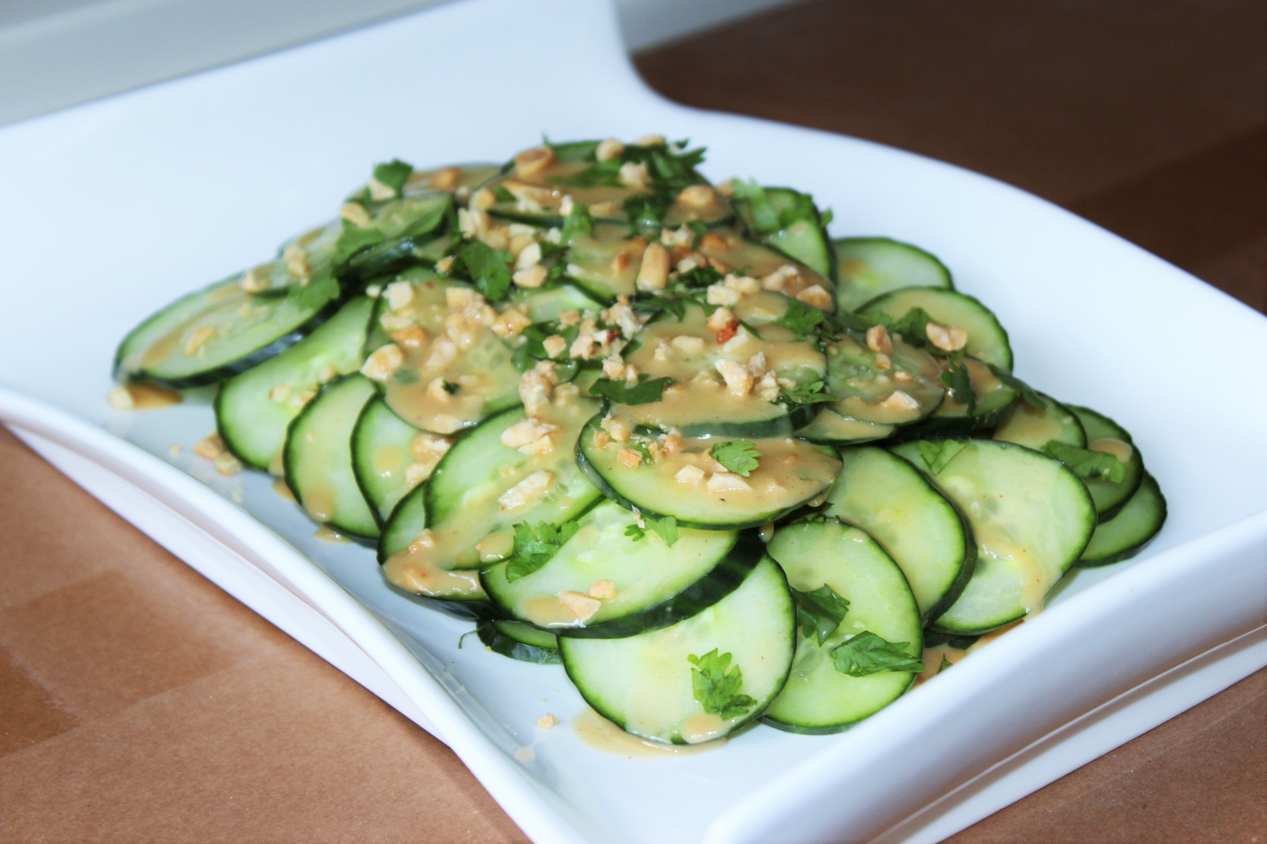 Cucumber Salad with Peanut Lime Vinaigrette